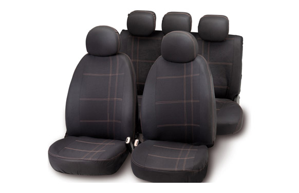 FUNDA ASIENTO NEG/GR EMBROIDER