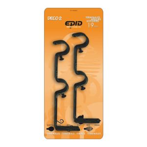 SOPORTE DOBLE 19MM METAL NEGRO