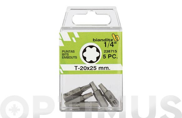PUNTA ATORN TORX 5PZ 1/4″ 30X2