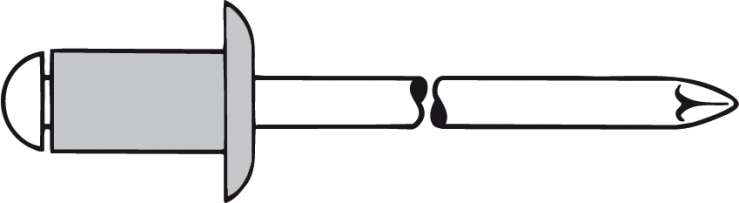 REMACHE ESTAND. 3X8MM ALUM 500