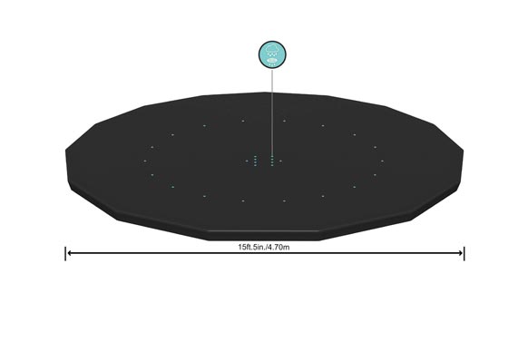 COBERTOR PISC. 460CM SP/H GR/O