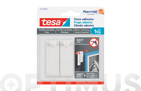 COLGADOR ADH BLANCO 1KG PL 2 P