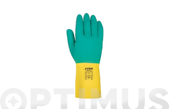 GUANTE LATEX BICOLOR FLOCADO T