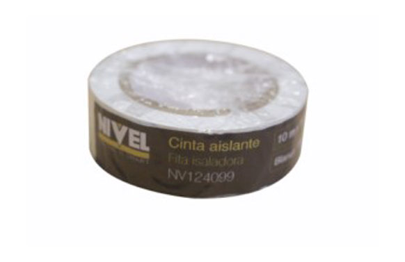 CINTA 10MT X 19MM BLANCO NIVEL