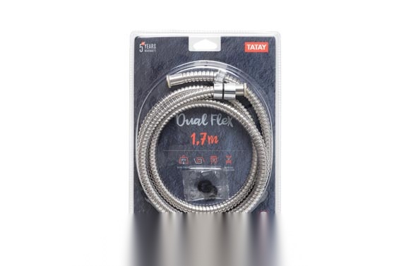 FLEXO BAÑO DUCHA 1,7MT ACERO/L