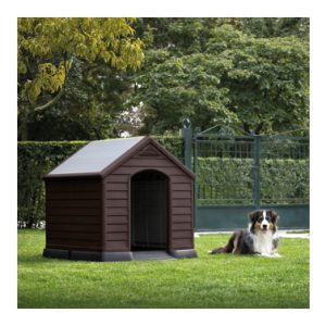 CASETA PERRO DE RESINA MARRON