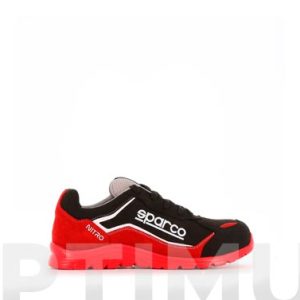 ZAPATO SEG. T45 NEGRA/ROJA MIC