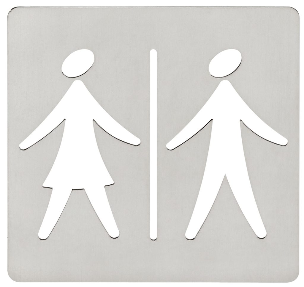 PLACA BAÑO MUJER/HOMBRE 120X12