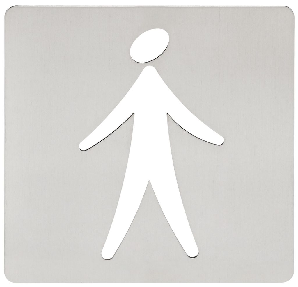 PLACA BAÑO HOMBRE 120X120MM 86