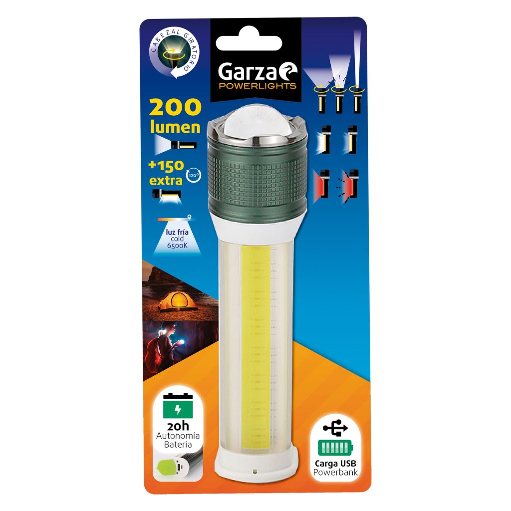 LINTERNA BATERÍA 8H 62X160X200