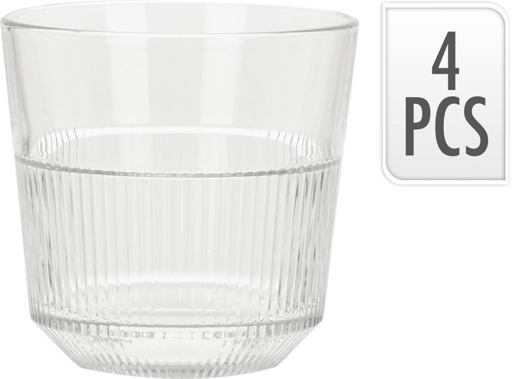 VASO 270 ML ROCAS 4 PZ