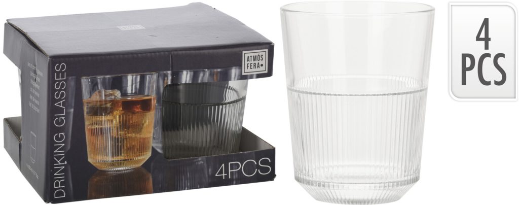 VASO 320 ML ANTIGUO 4 PZ