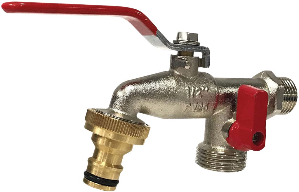 GRIFO CURVO DOBLE SALIDA