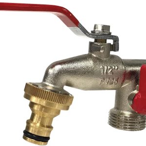 GRIFO CURVO DOBLE SALIDA