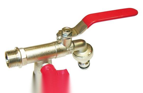 GRIFO CURVO DOBLE SALIDA 1/2X3