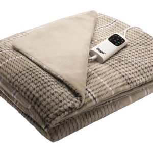 MANTA ELEC. 180X140 CREM TEXT