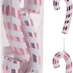 ADORNO NAVIDAD BASTON ROSA 4 P