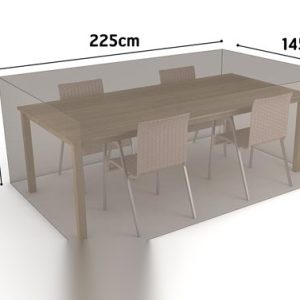 FUNDA MESA RECT + 4 SILLAS 225