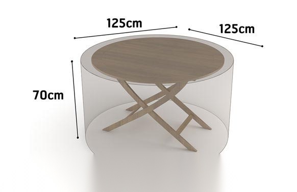 FUNDA MESA REDONDA VISON 125X1