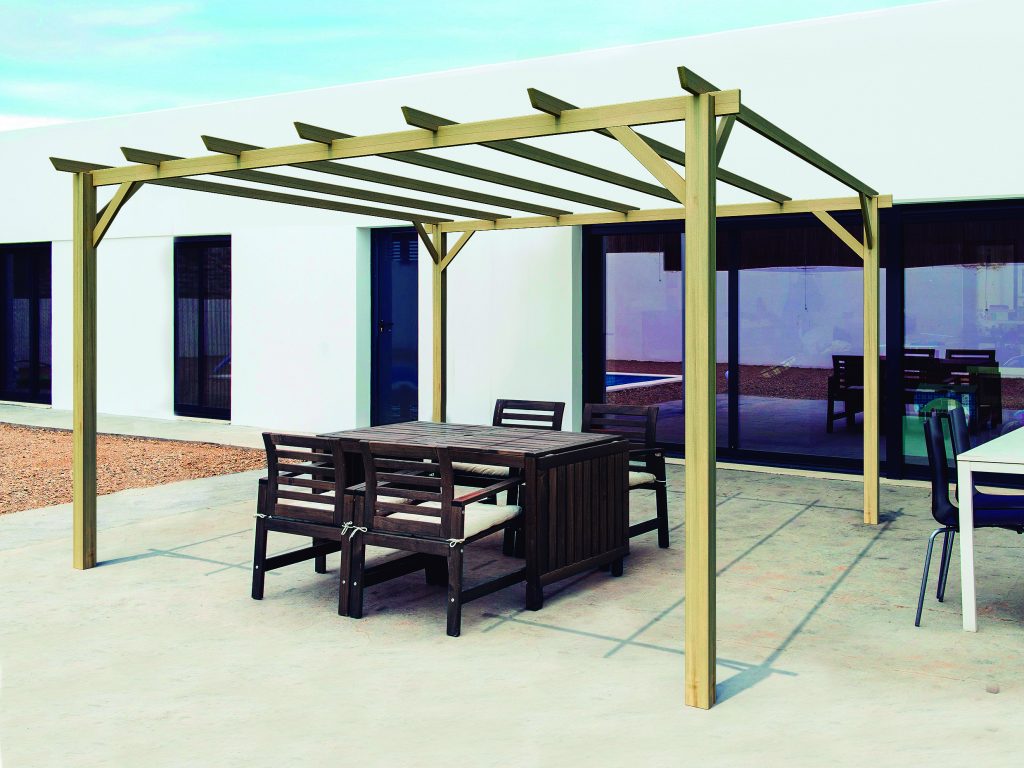 PERGOLA MADERA PINO MACIZO IRI