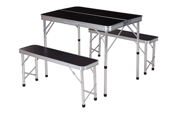 MESA CAMPING PLEGAB + 2 BANCOS