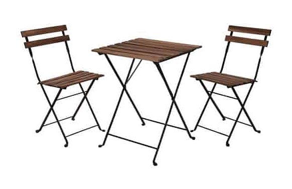 MESA MADERA METAL +2 SILLAS PL