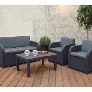 CONJUNTO RATAN RESINA ANTRACIT