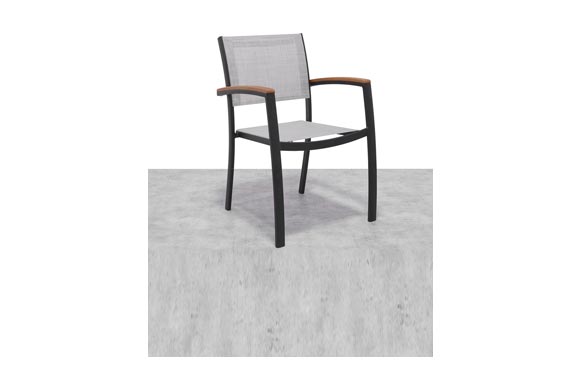 SILLON ALUMINIO TEXTILENE GRIS