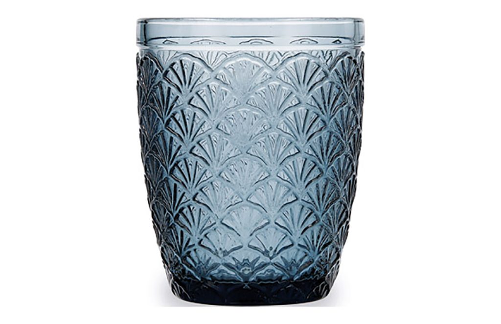 VASO GRABADO RUSTICO 24 CL AZU