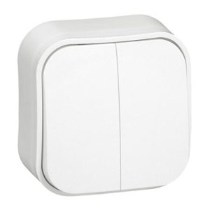 CONMUTADOR DOBLE BLANCO IP21 F