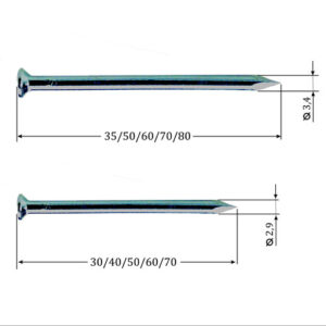 PUNTAS ACERO 3,4 X 80 MM 1KG