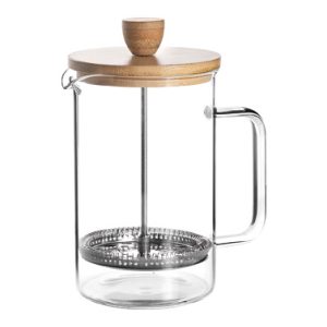 CAFETERA EMBOLO CRISTAL/MADERA