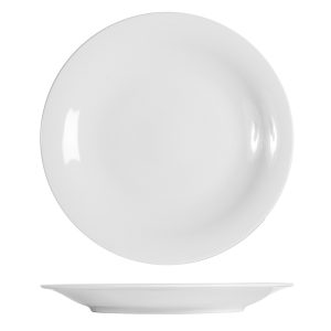 PLATO PORCELANA GRABADO BLANCO