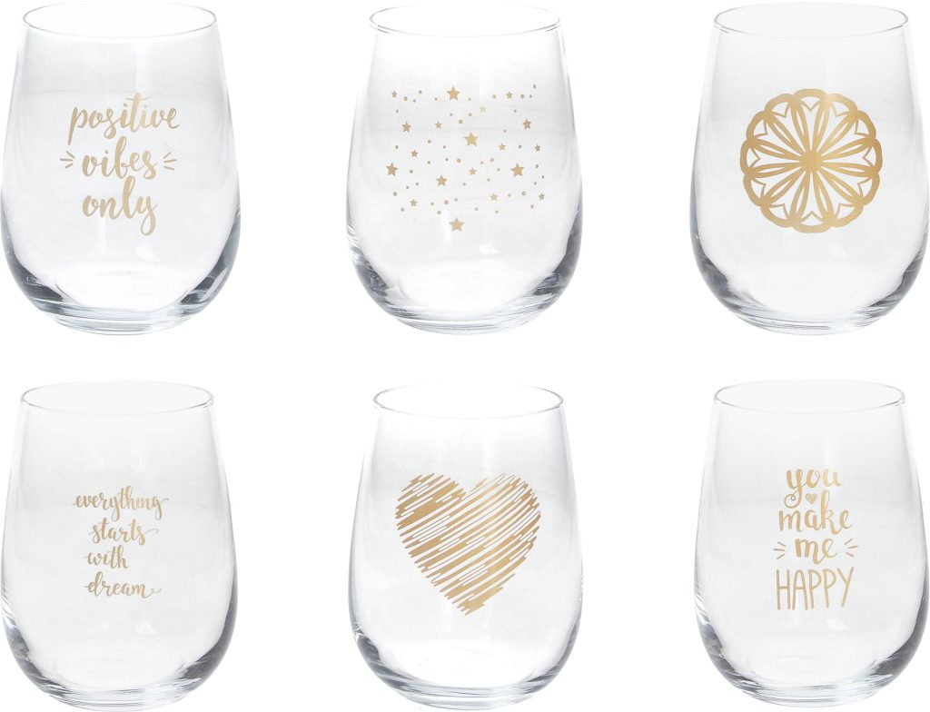 VASOS DECORADOS SURTIDOS SET 6