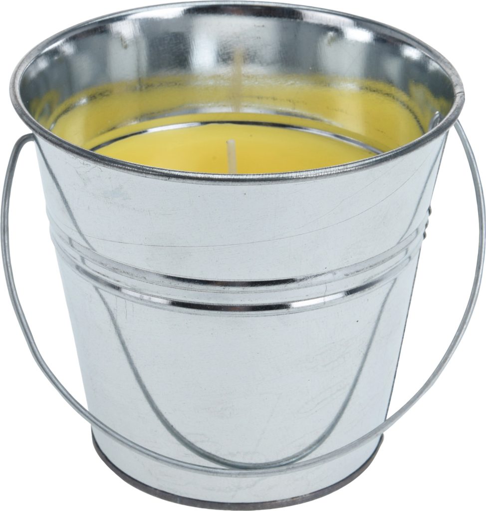 VELA CITRONELLA CUBO METAL 65X