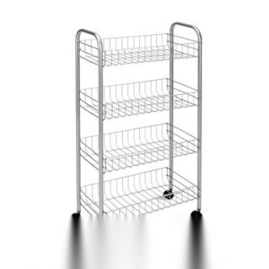 CARRO MULTIUSO 4 CESTOS PLATA