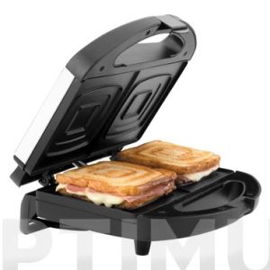 SANDWICHERA 750 W INOX NEGRA