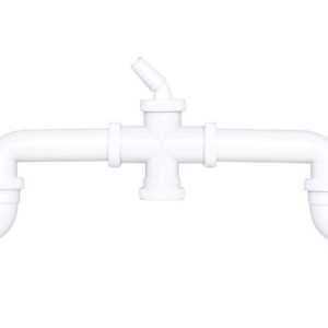 SIFON CURVO DOBLE RAC EXT Ø 40