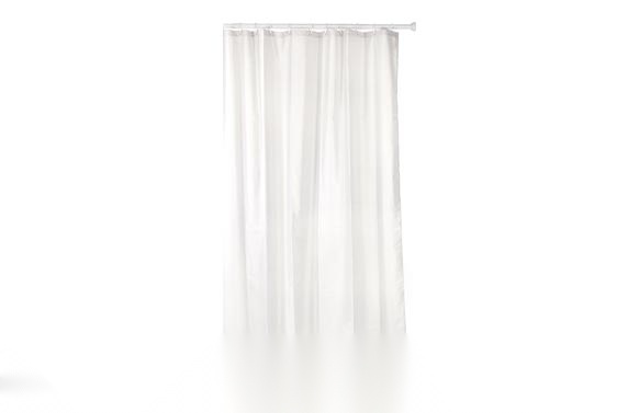 CORTINA BAÑO POLI BLANCO 140X2