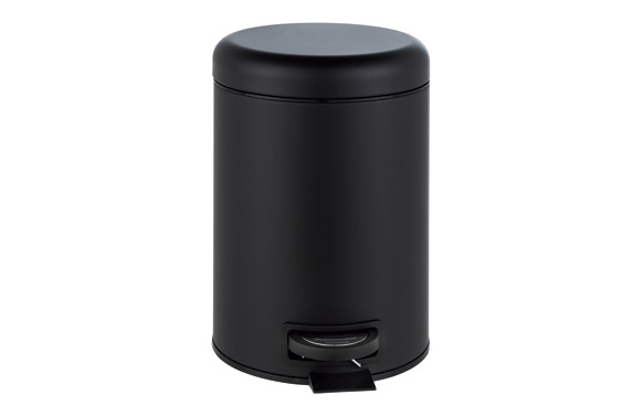 CUBO BAÑO CON PEDAL LEMAN NEGR