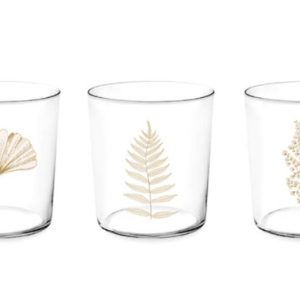 VASO 35CL HOJAS DORADAS