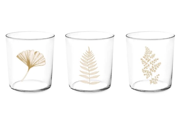 VASO 35CL HOJAS DORADAS