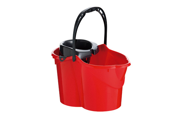 CUBO C/ESCURRIDOR ROJO 15 L