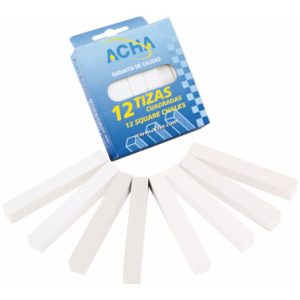 TIZAS YESO PAQUETE 12 BLANCO