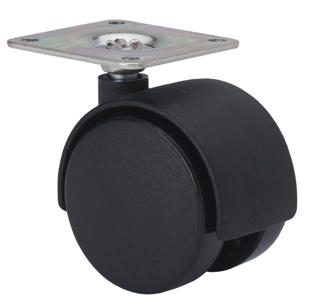 RUEDA PL.050X050 050MM DK NEGR