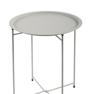 MESA AUXILIAR ACERO Ø 46 CM CR