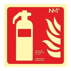 SEÑAL EXTINTOR PVC 1MM 210X210