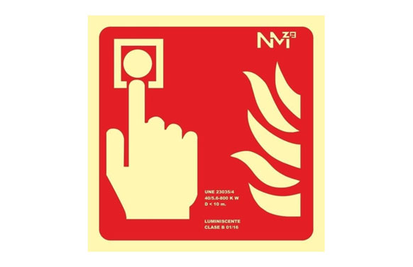 SEÑAL PULSADOR PVC 1MM 210X210