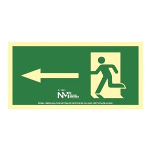 SEÑAL EVACUACIÓN FLECHA IZQUIE