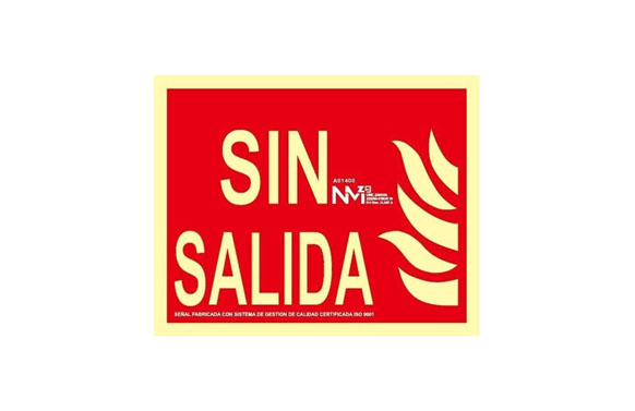 SEÑAL SIN SALIDA 0,7MM 200X250
